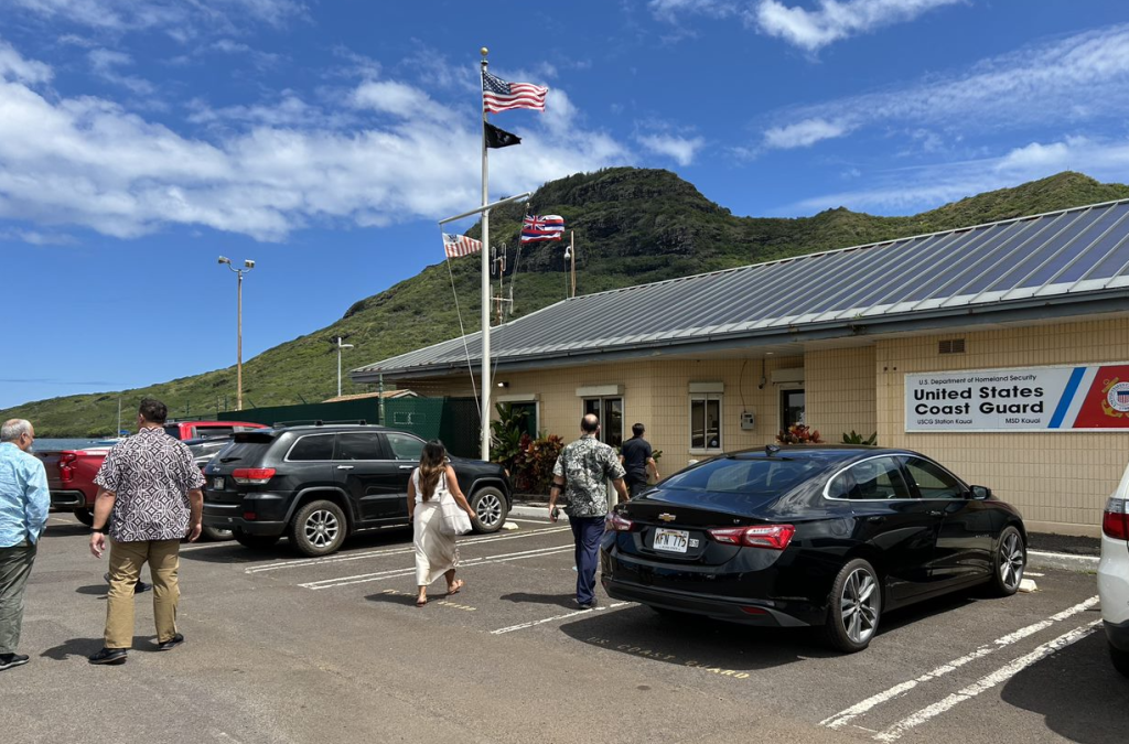 HI-ORR staff entering The United States Coast Guard building on Kauaʻi Island