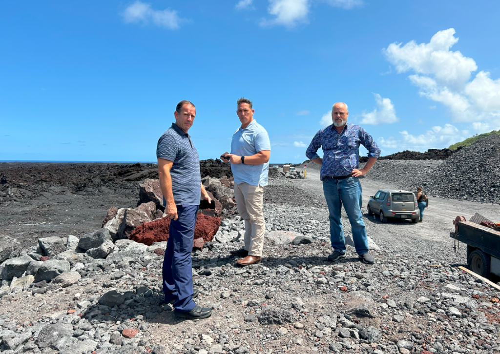 HI-ORR staff looking over the lava field on Big Island